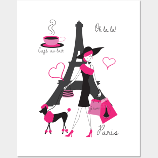 Pink in Paris Posters and Art